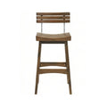 Gregoire Teak Outdoor Bar Stool with Curved Back