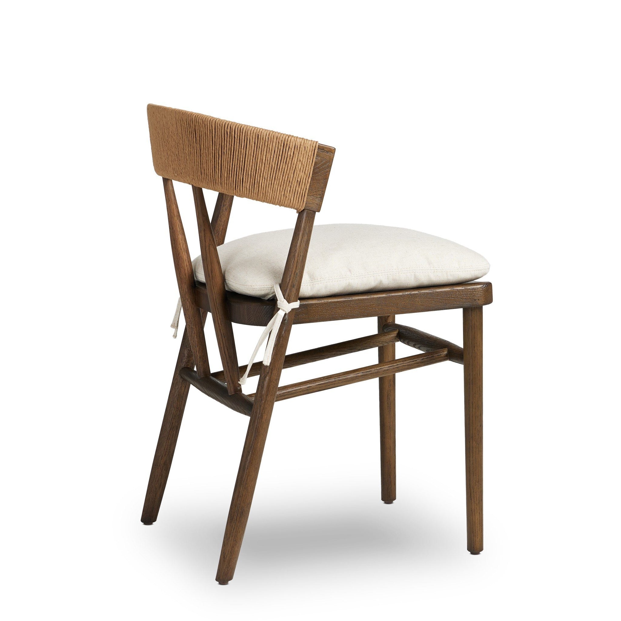 Harmonie Dining Chair with Cushioned Seat and C-Back in Rope