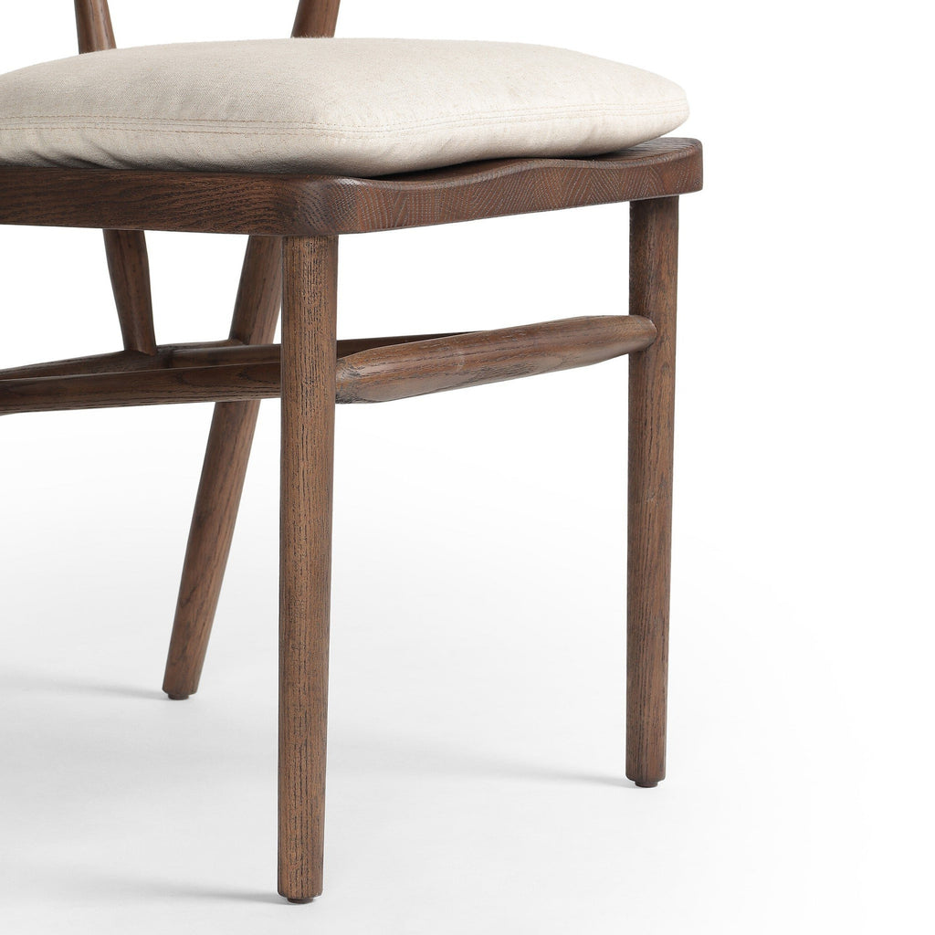 Harmonie Dining Chair with Cushioned Seat and C-Back in Rope