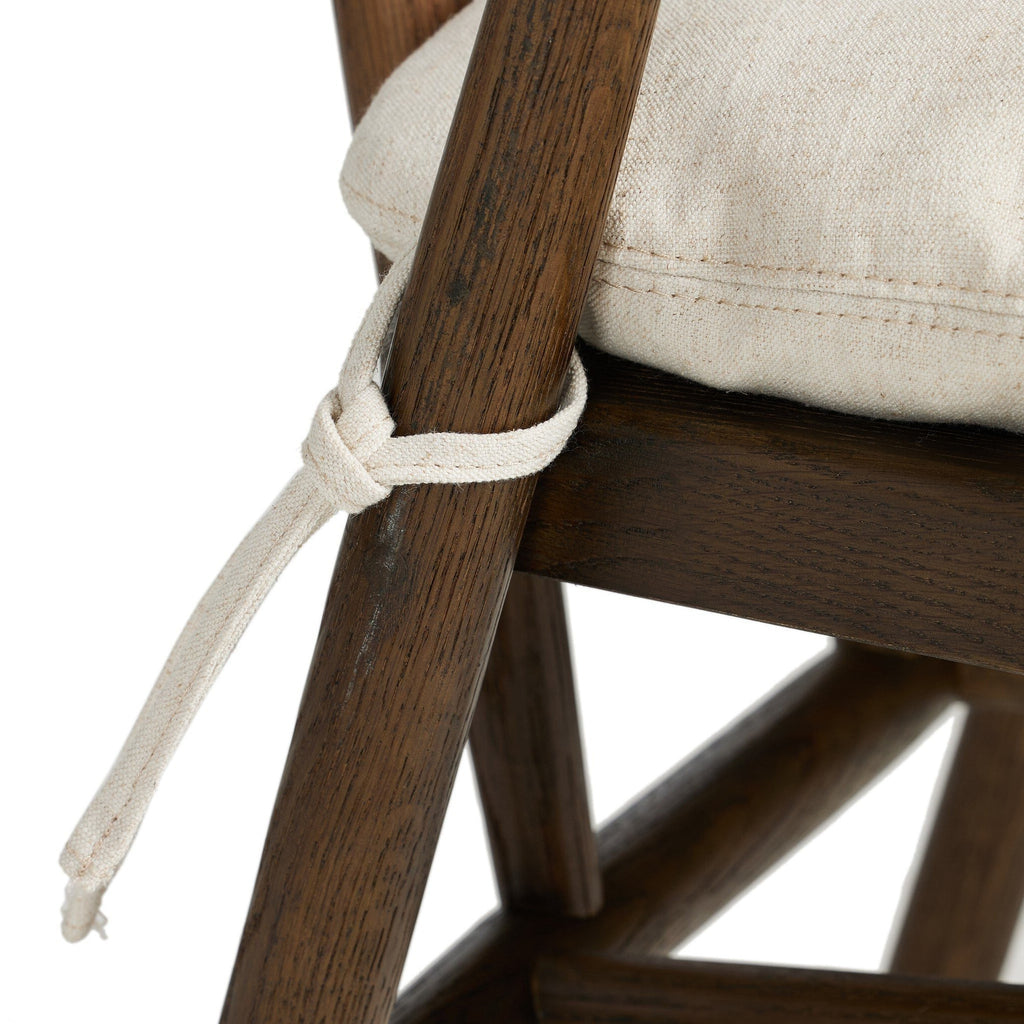 Harmonie Dining Chair with Cushioned Seat and C-Back in Rope