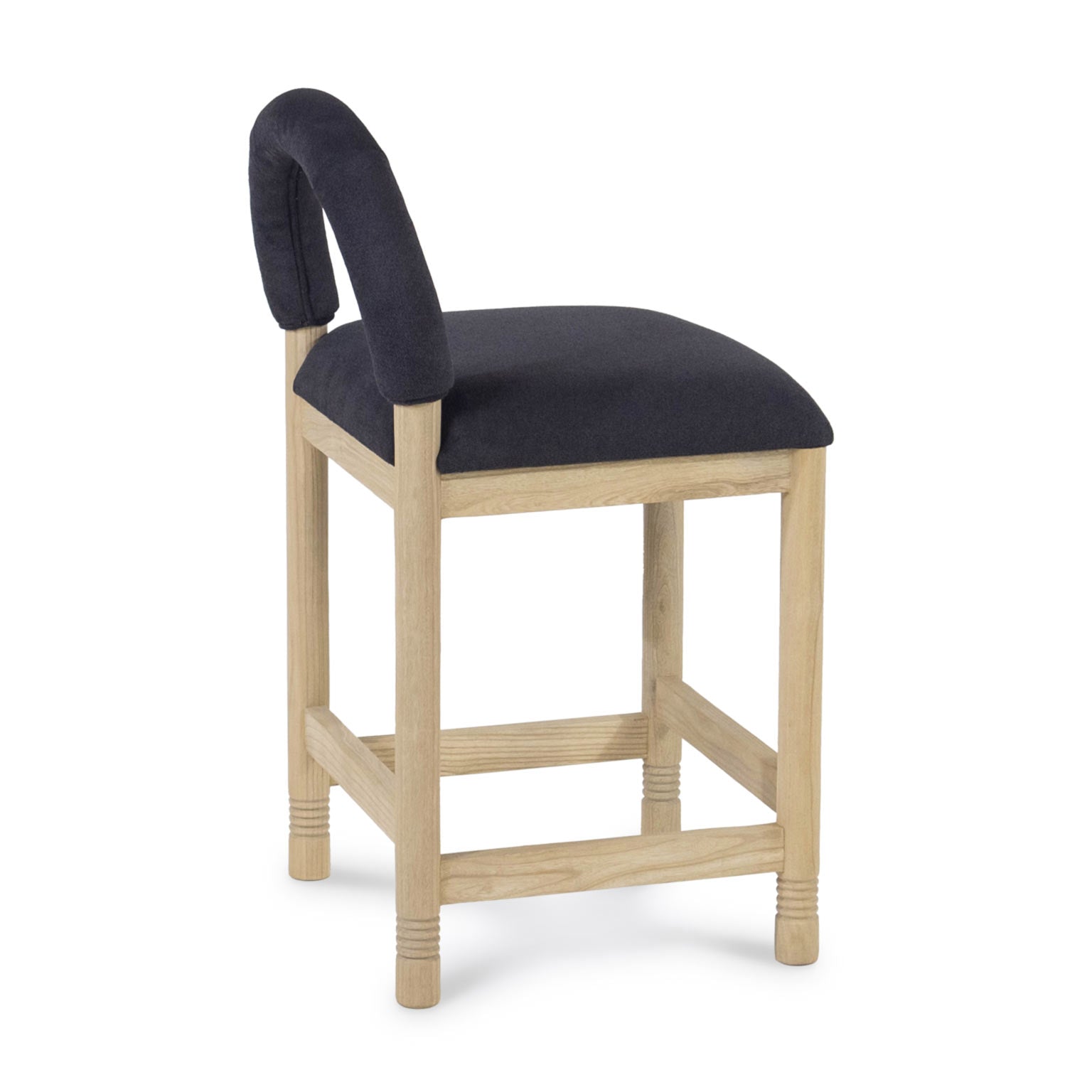 Heidi Oak & Bouclé Bar and Counter Stool - INTERIORTONIC