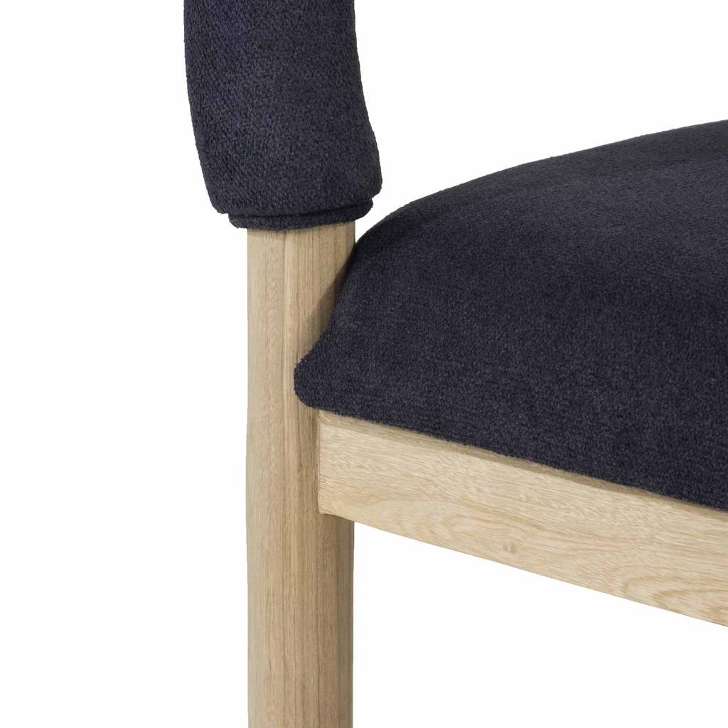 Heidi Oak & Bouclé Bar and Counter Stool - INTERIORTONIC