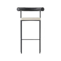 Ignatius Modern Bar Stool Black and White