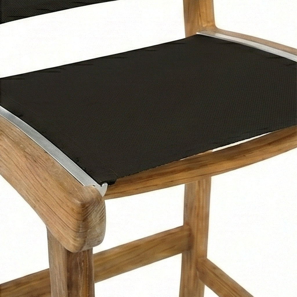 Jacques Armless Teak Outdoor Bar Stool