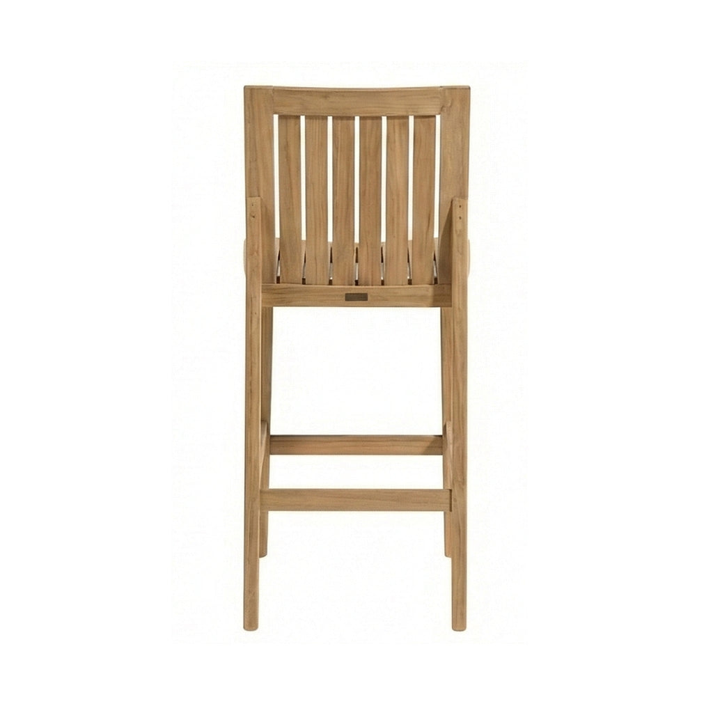 Jocelyn Armless Teak Outdoor Bar Stool