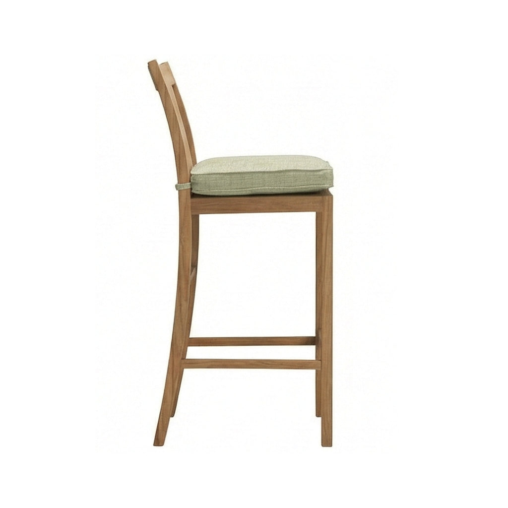 Leopold Armless Teak Outdoor Bar Stool