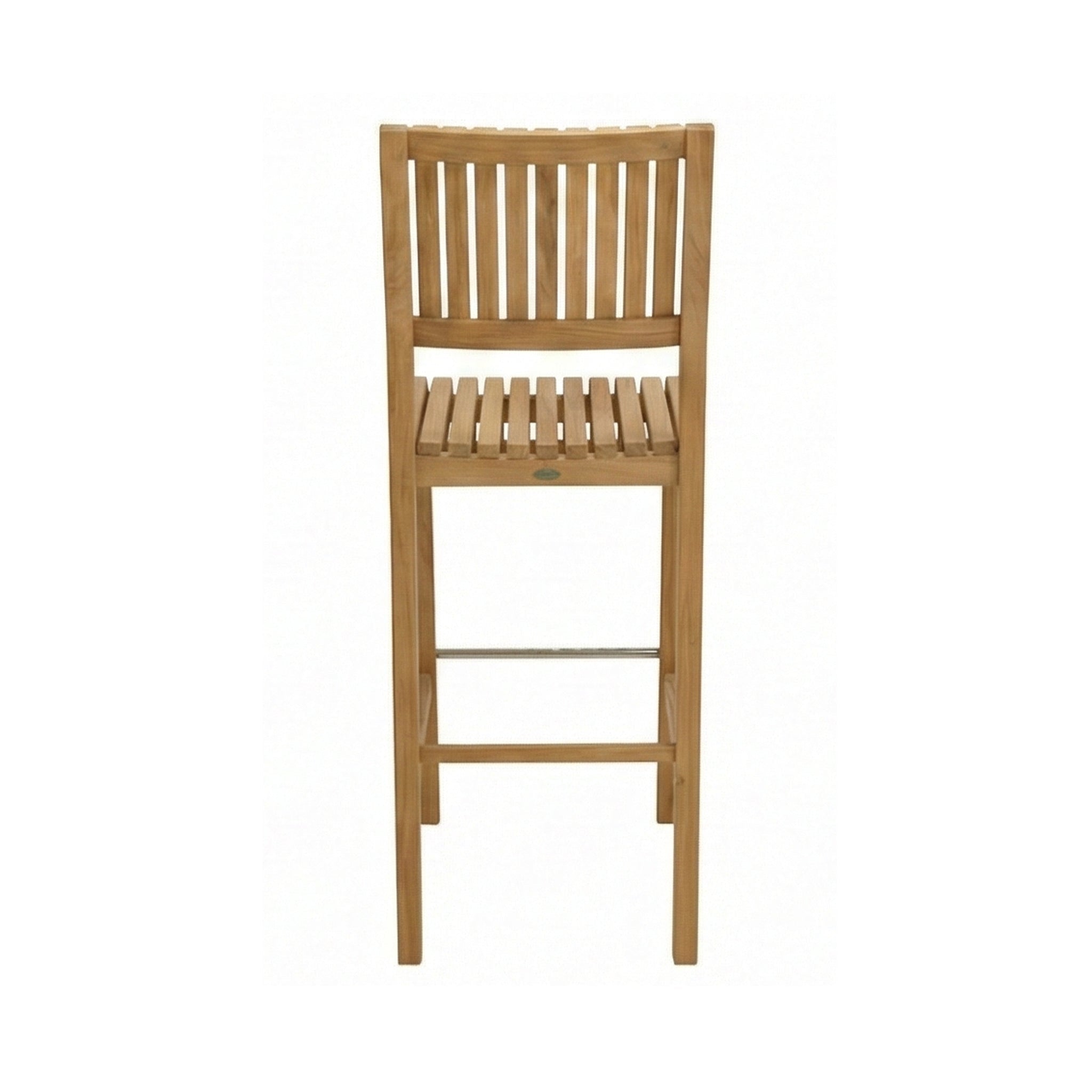 Maxime Armless Teak Outdoor Bar Stool