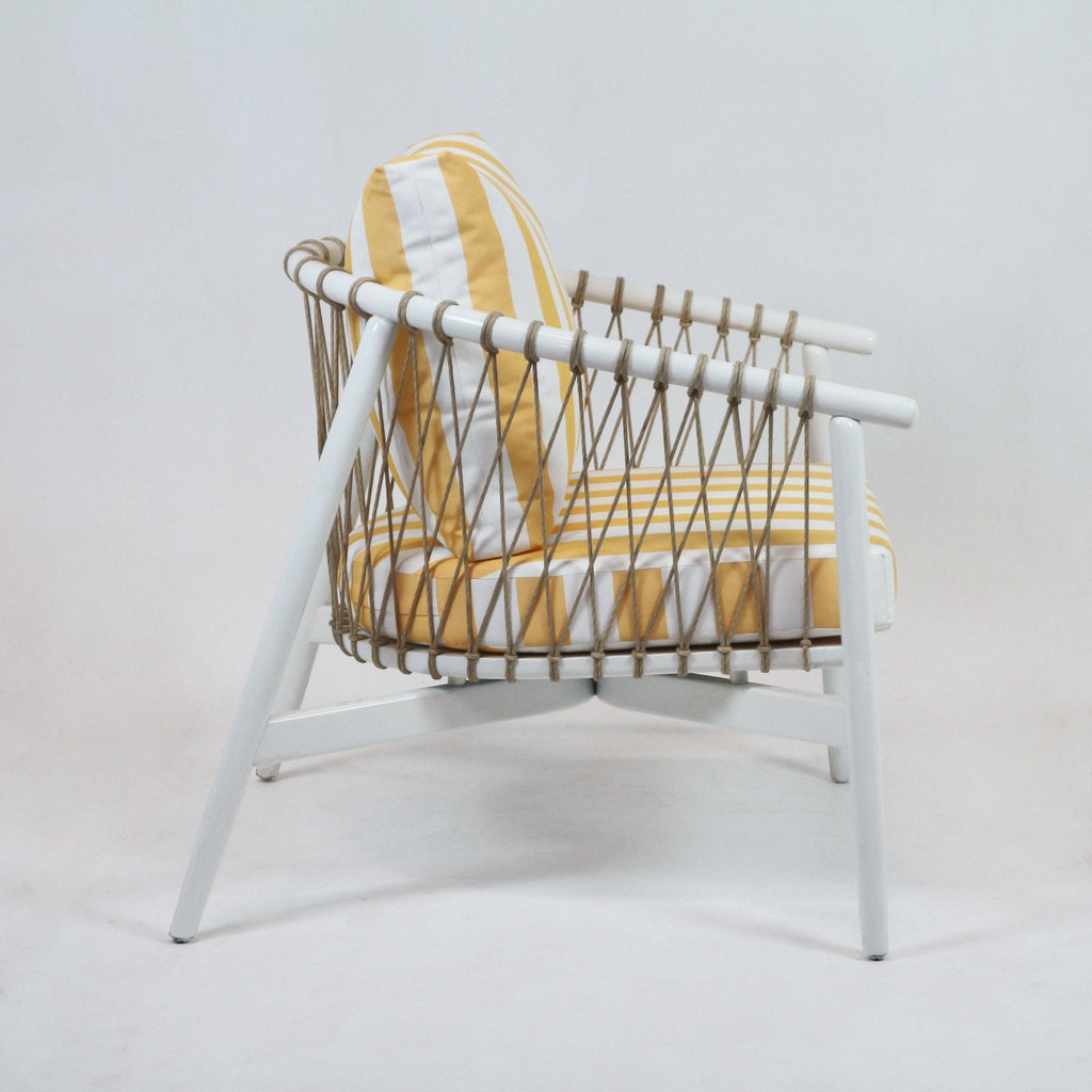 Mevcali Lounge Chair with Summer Stripe Upholstery - INTERIORTONIC