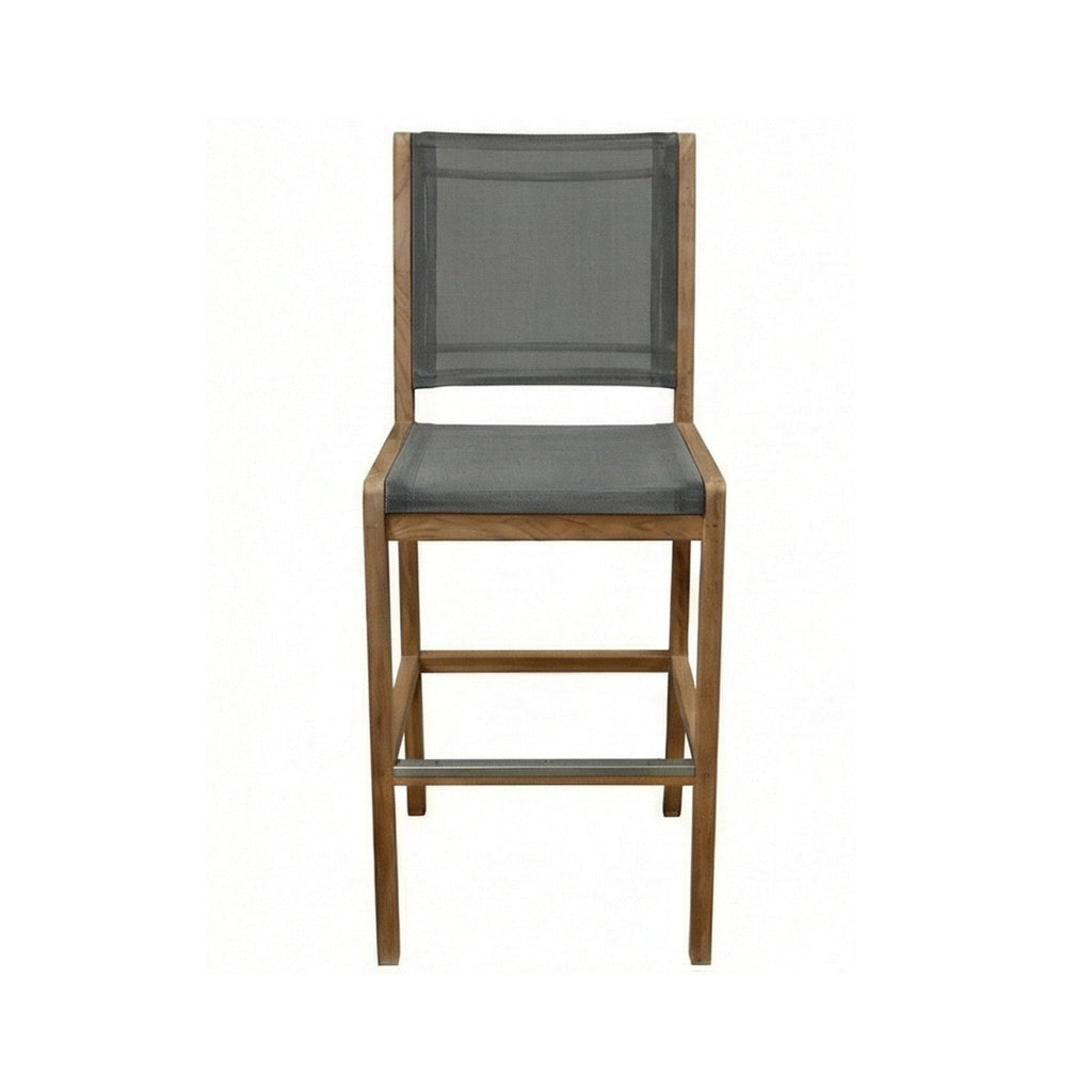 Morgan Armless Teak Outdoor Bar Stool