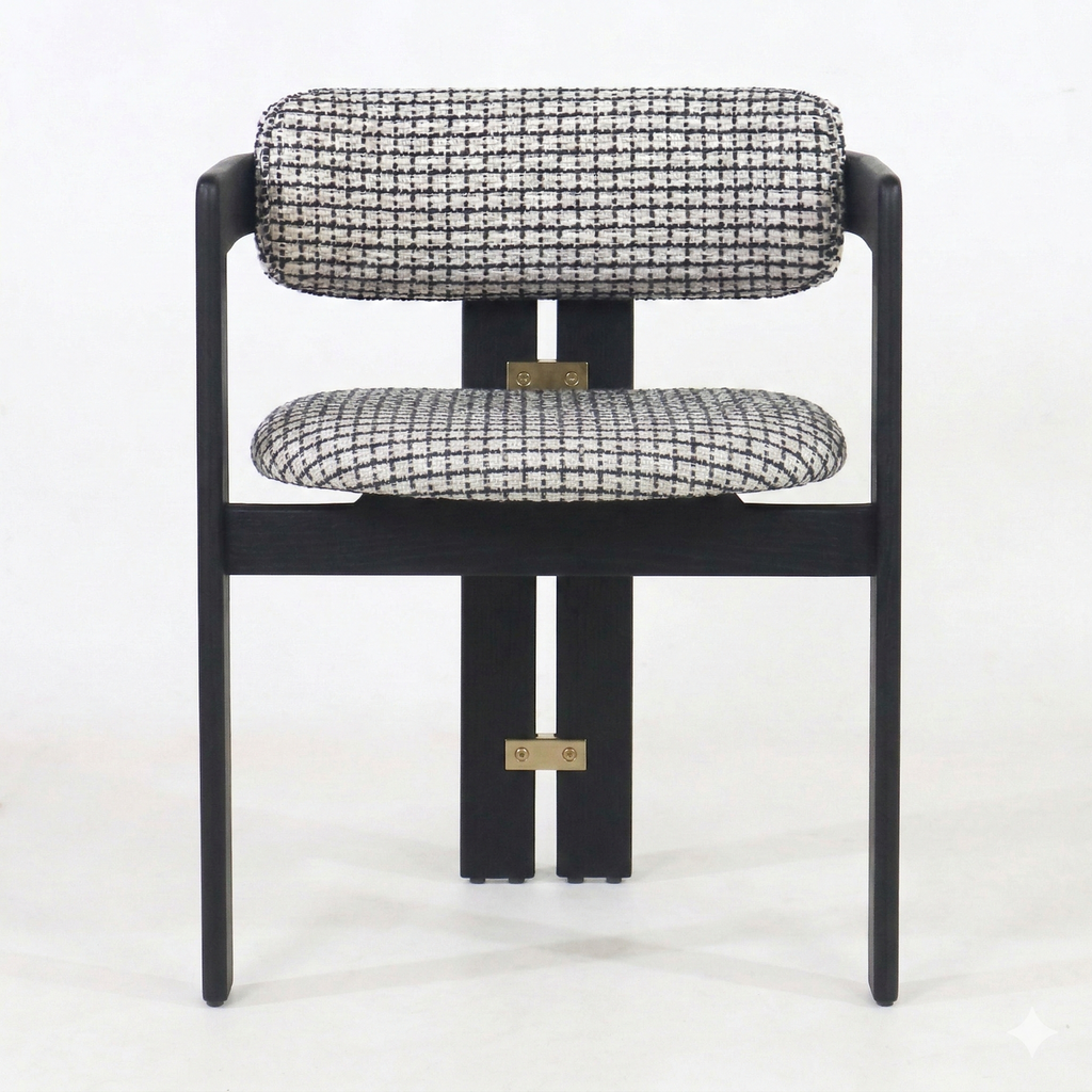 Pamplona Teak Dining Chair with Herringbone