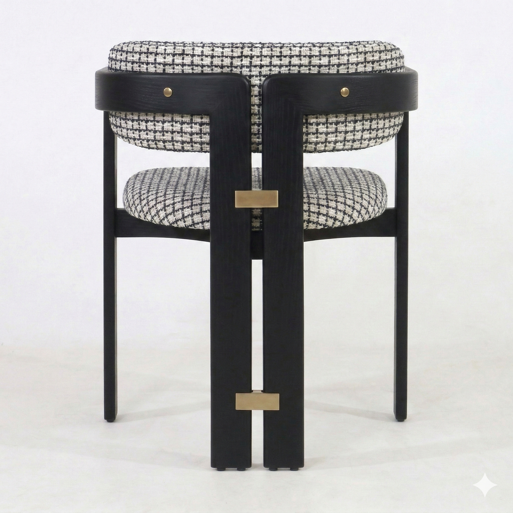 Pamplona Teak Dining Chair with Herringbone