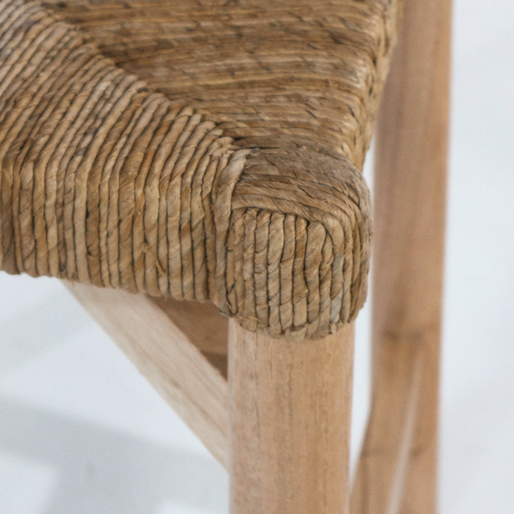 Sarande Counter Stool In Teak And Seagrass - NUEMA