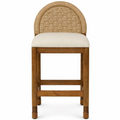Sophia Solid Oak with Woven Back Bar & Counter Stool