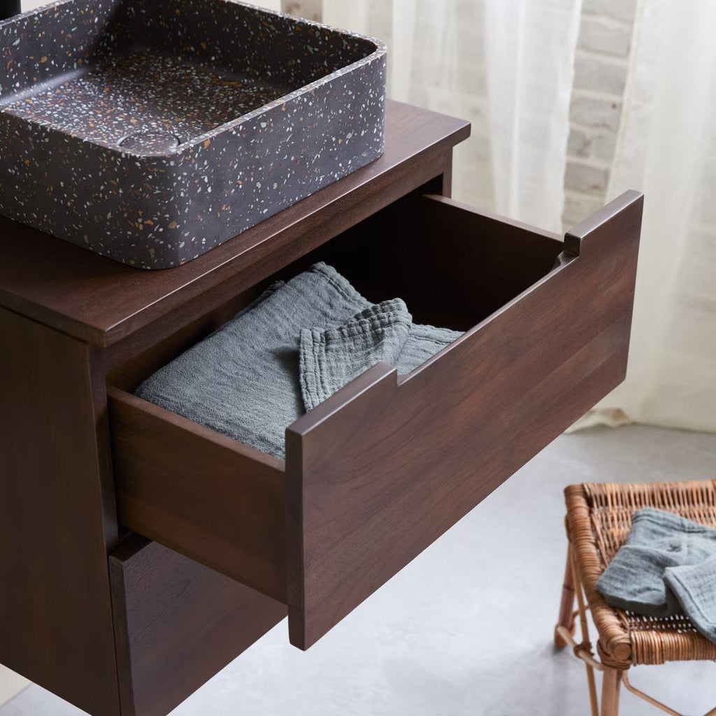 Sophia Solid Teak 24" Floating Single Bathroom Vanity