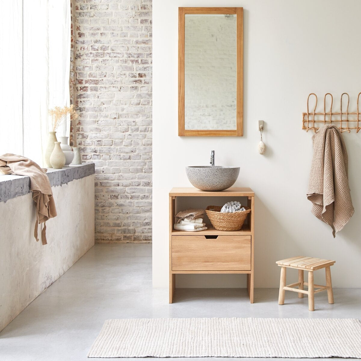 Sophia Solid Teak 24" Single Bathroom Vanity