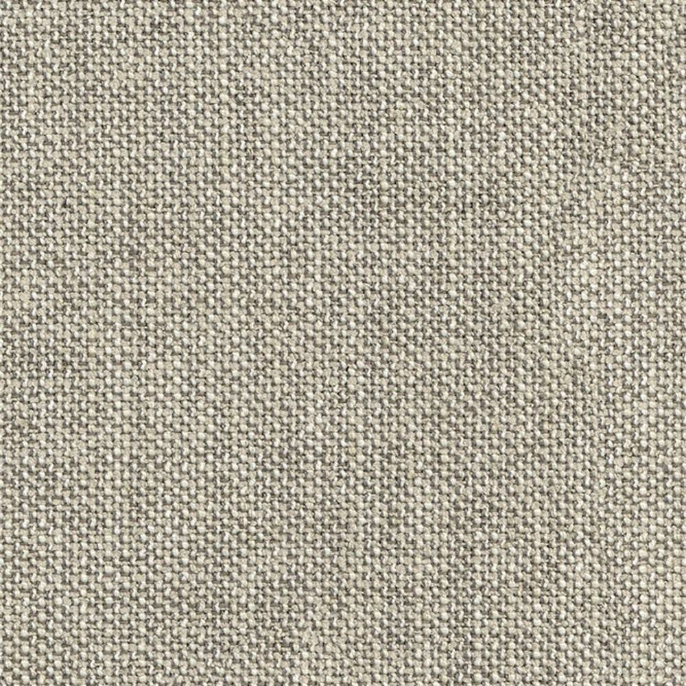 Close-up of a neutral beige woven upholstery fabric swatch showing a textured basketweave appearance, ideal for contemporary and modern sofas; composition includes cotton, rayon, wool, acrylic and triacetate.