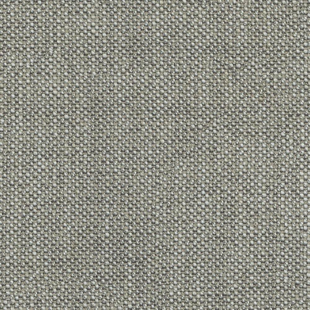 Close-up of neutral beige woven upholstery fabric showing a small pebble-like texture, intended for contemporary sofas; fabric blend includes cotton, rayon, wool, acrylic and triacetate.