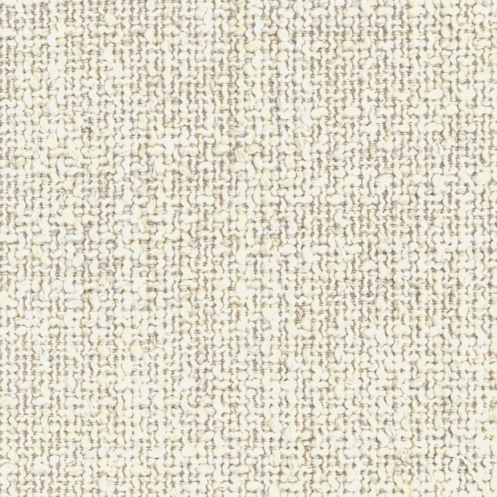 Close-up of cream linen-blend upholstery fabric showing a looped bouclé texture with subtle beige flecks, ideal for neutral indoor sofa upholstery.