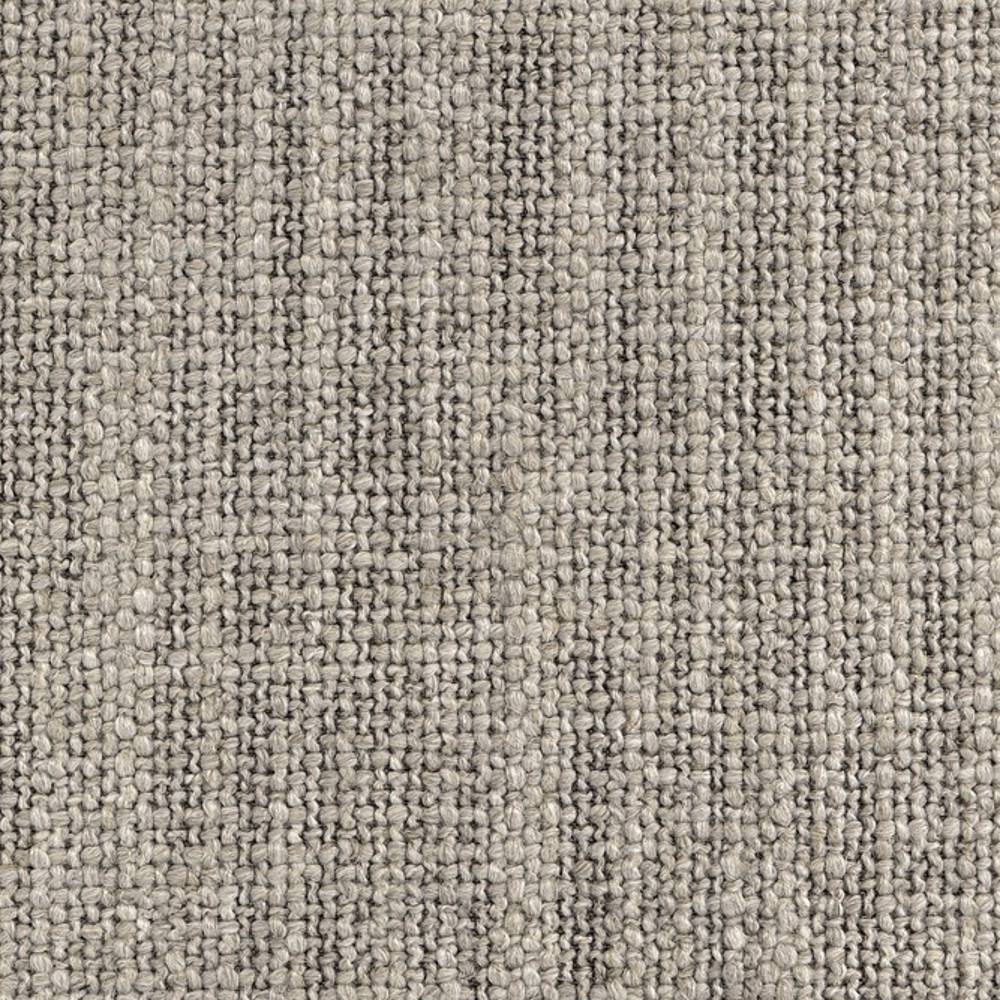 Close-up of beige linen-blend upholstery fabric showing a chunky looped woven texture with subtle two-tone neutral variation, designed for heavy-duty indoor sofa use.