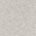 Close-up of light beige-gray woven upholstery fabric for sofas, a 33% cotton, 15% rayon and 52% polyester blend with tight basket-weave texture and subtle heathered flecks.
