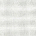 Close-up of neutral white waffle-weave upholstery fabric showing a small grid texture, a linen, wool, viscose and polyester blend suitable for sofa upholstery.