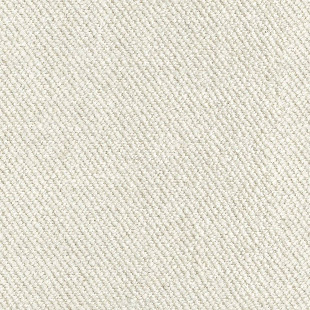Close-up of cream woven upholstery fabric showing a tight, looped texture; durable sofa-grade blend of wool, linen, viscose, acrylic and polyester.