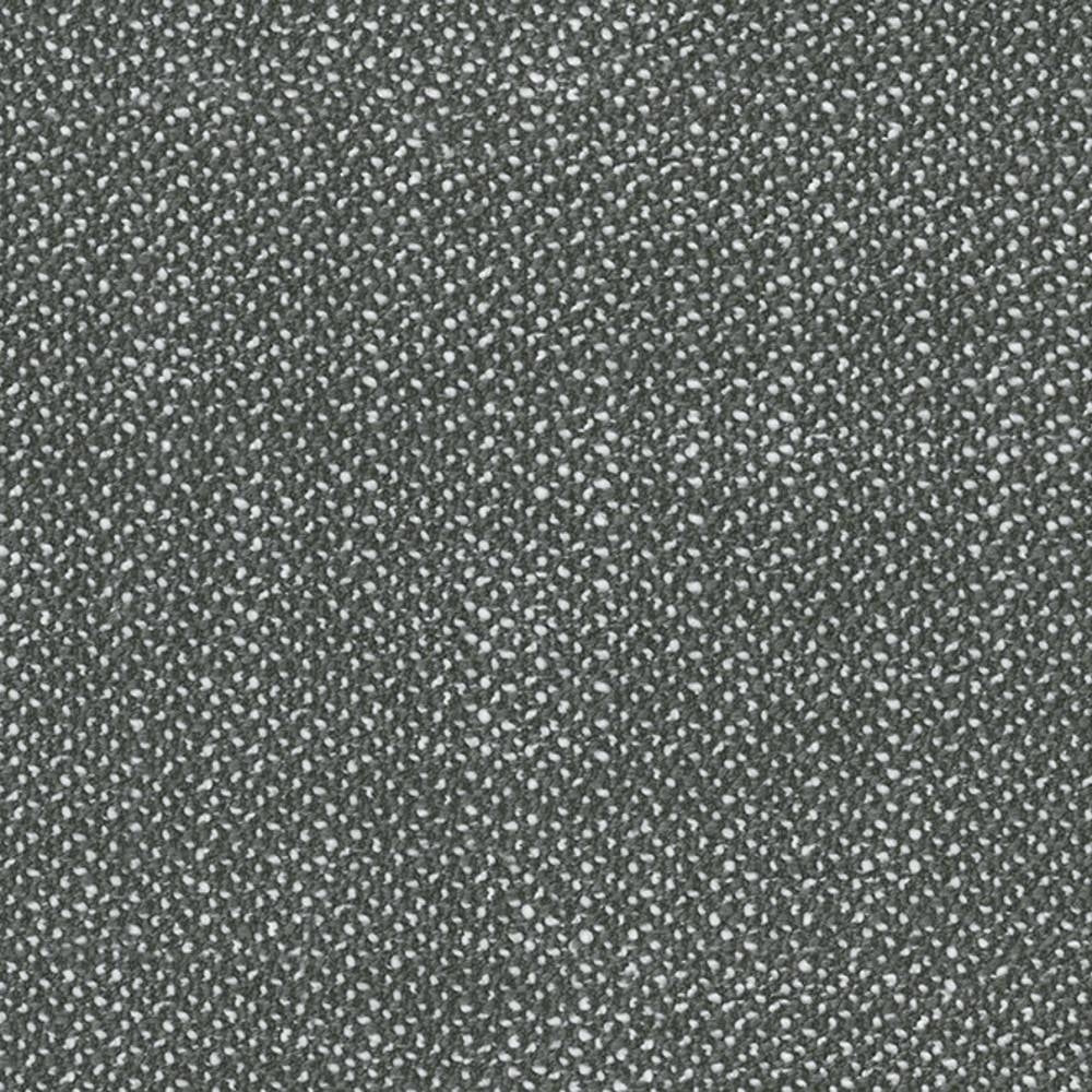 Close-up of gray speckled upholstery fabric with small white flecks and a tight textured weave, suitable for contemporary sofas; 30% wool, 50% acrylic, 20% polyester.