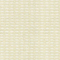 Close-up of cream-beige geometric woven upholstery fabric showing raised white oval stitch detail and textured weave, suitable for contemporary sofas; 12% wool, 25% acrylic, 63% triacetate blend.