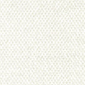 Close-up of an off-white neutral upholstery fabric swatch showing a small waffle-like basketweave texture; blended fibers include wool, acrylic, linen, rayon and polyester, intended for sofa use.