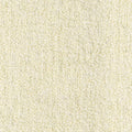 Close-up of cream boucle upholstery fabric showing a soft looped texture; contemporary sofa fabric in a 25% wool, 50% acrylic, 25% triacetate blend.