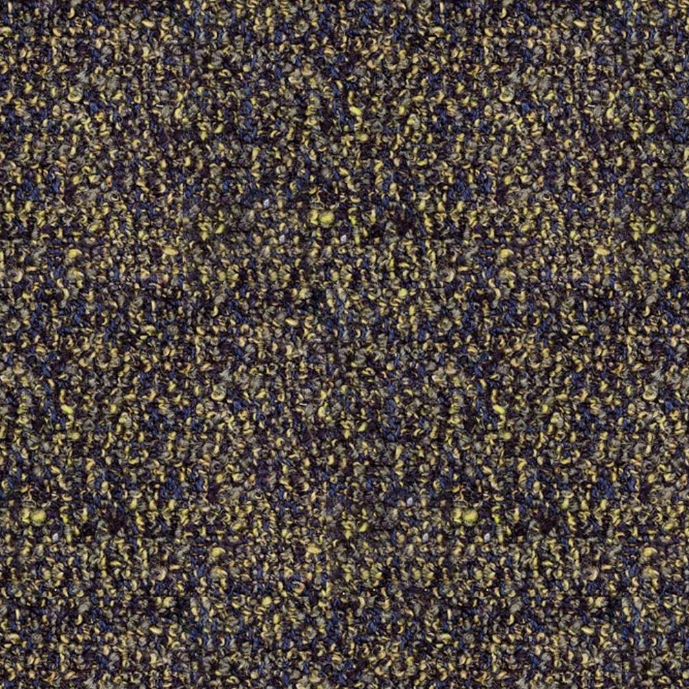 Close-up of cream boucle upholstery fabric (25% wool, 50% acrylic, 25% triacetate) showing dense looped texture and subtle multicolored flecks, ideal for contemporary sofa upholstery.