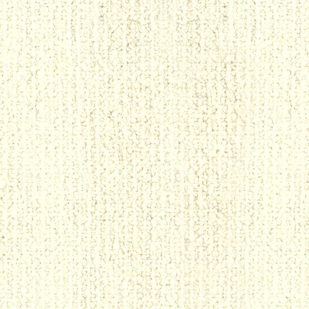 Close-up of cream boucle-look upholstery fabric showing a soft looped texture and neutral ivory-beige tone, suitable for contemporary sofas; fabric composition 30% wool, 42% acrylic, 28% triacetate.