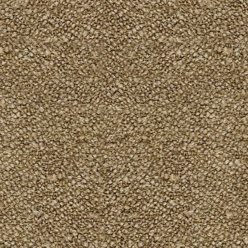 Close-up of beige boucle upholstery fabric showing dense looped texture and neutral cream-beige tone, suitable for contemporary sofa upholstery; 12% wool, 25% acrylic and 63% triacetate blend for durable indoor use.