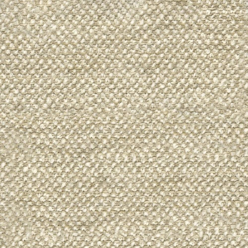 Close-up of soft beige-cream boucle upholstery fabric showing a textured looped weave; durable wool, acrylic, linen, rayon and triacetate blend ideal for contemporary sofas and indoor upholstery.