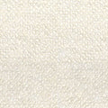 Close-up of soft cream boucle upholstery fabric showing a nubby, textured weave in a wool, acrylic, linen and triacetate blend, ideal for contemporary sofa upholstery.