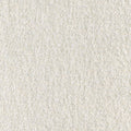 Close-up of cream felted wool-look boucle upholstery fabric showing a soft, looped texture; durable indoor sofa fabric made from a wool, acrylic, linen, rayon and triacetate blend.
