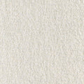 Close-up of cream felted wool-look boucle upholstery fabric showing a soft, looped texture; durable indoor sofa fabric made from a wool, acrylic, linen, rayon and triacetate blend.